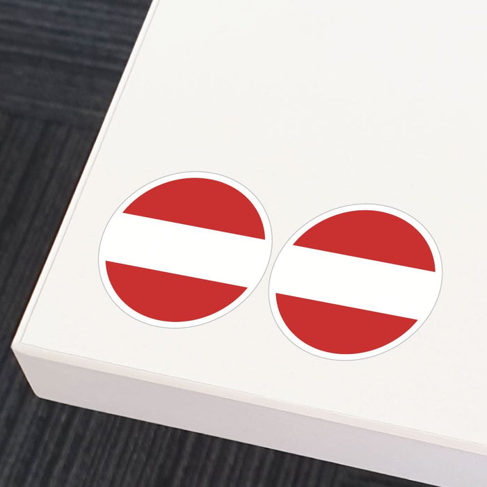 Austria Flag X2 Sticker Decal