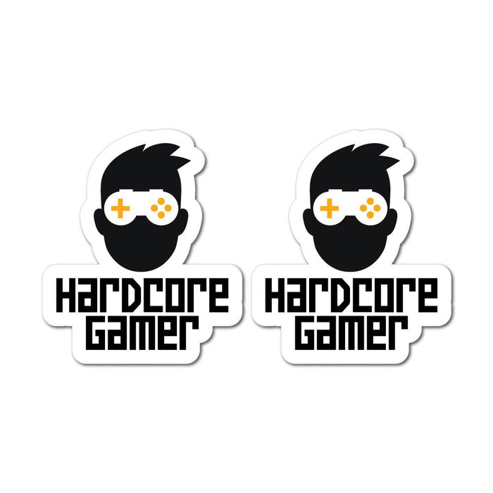 2X I Am A Hardcore Video Gamer Sticker Decal