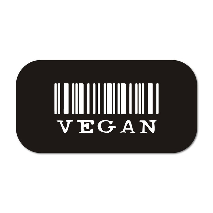 Vegan Barcode Black White Sticker Health Healthy Car Sticker Decal