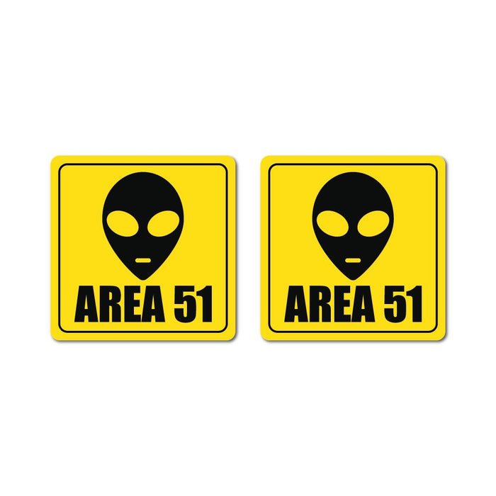 2X Area 51 Aliens Sticker Decal