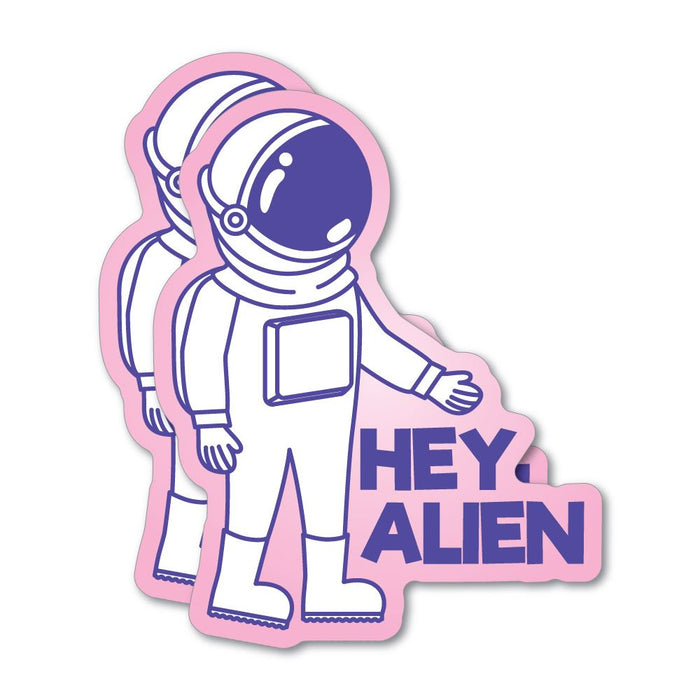 2X Hey Alien Sticker Decal