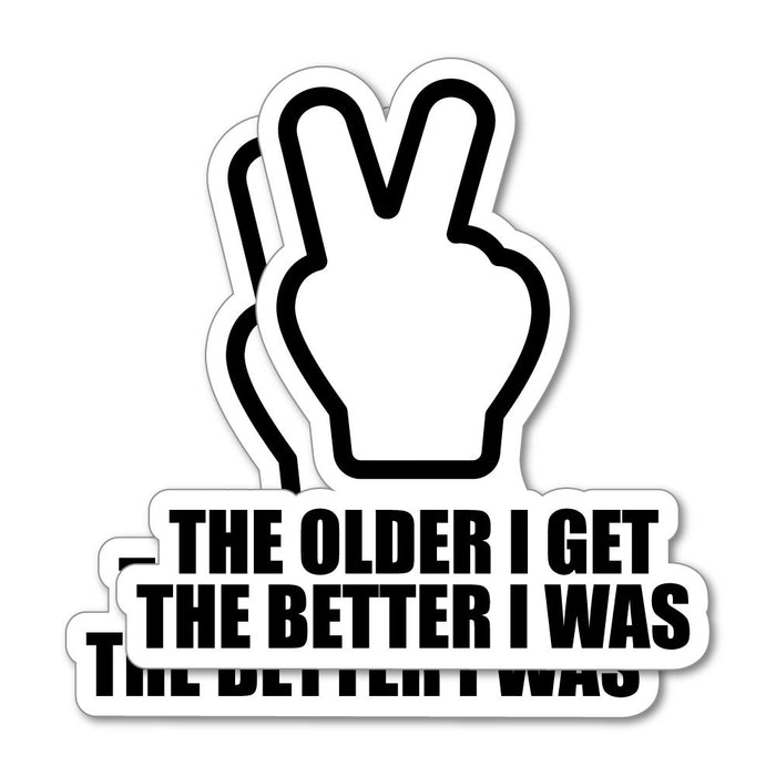 2X Older Sticker Decal