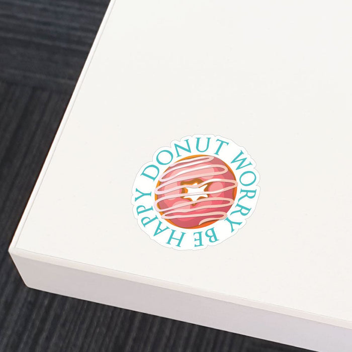 Donut Worry Be Happy Sticker Decal