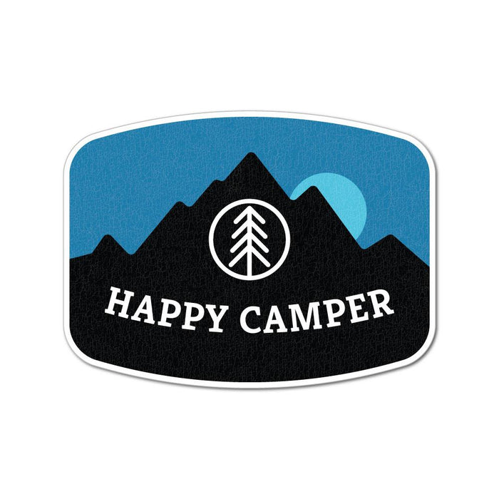 Happy Blue Mountains Camper Sticker Decal