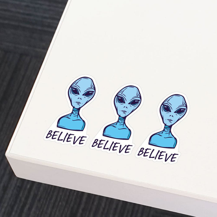 3X Believe In Aliens Sticker Decal