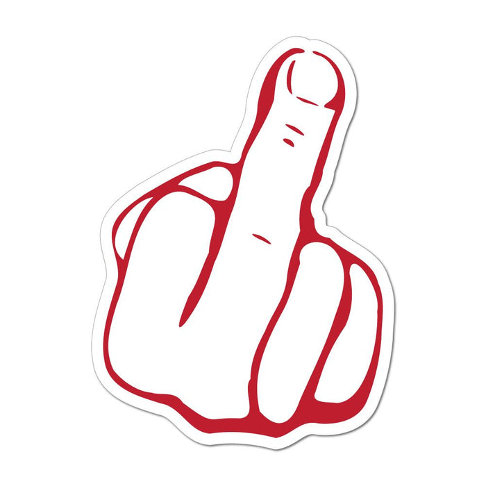 Middle Finger Gesture Rude Swearing Hand Aggressive Car Sticker Decal