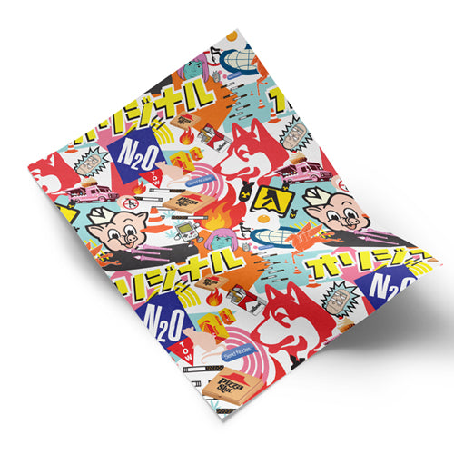 Retro Sticker Bomb Wrap