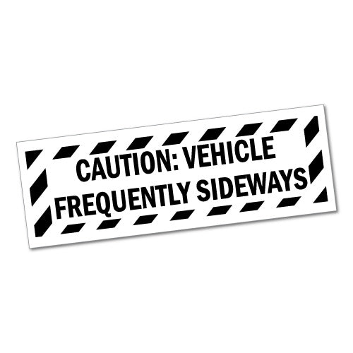 Caution Frequently Sideways Sticker Decal