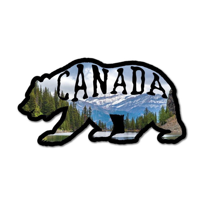 Canada Bear Mountains Trees River Camping Hike Car Sticker Decal