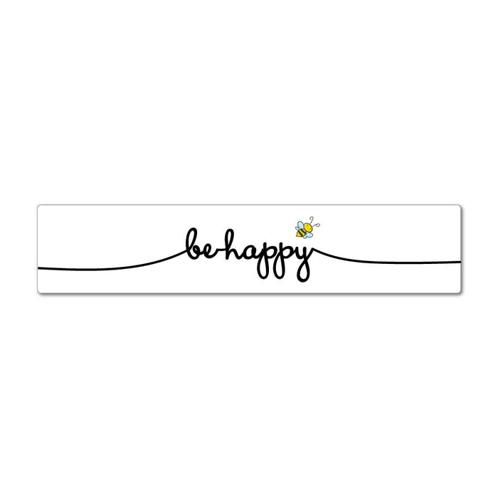 Be Happy Bee Cute Typography Calligraphy Car Sticker Decal