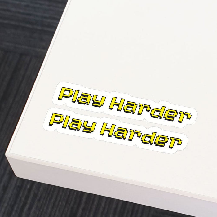 2X Play Video Games Harder Sticker Decal