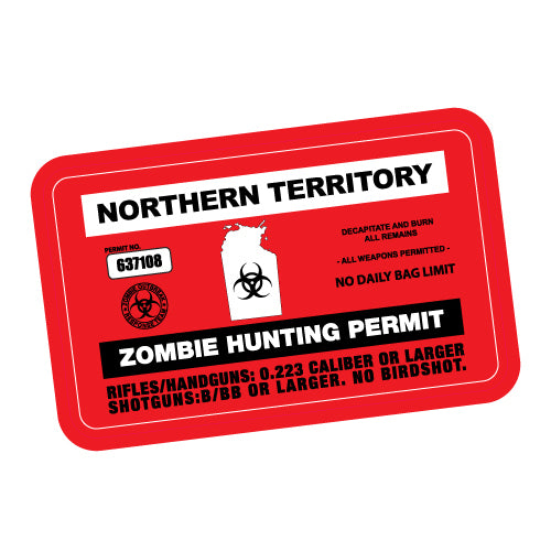 Zombie Hunting Permit Nt Jdm Sticker Decal