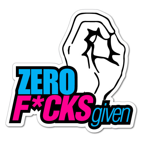 Zero Fcks Given Jdm Sticker Decal