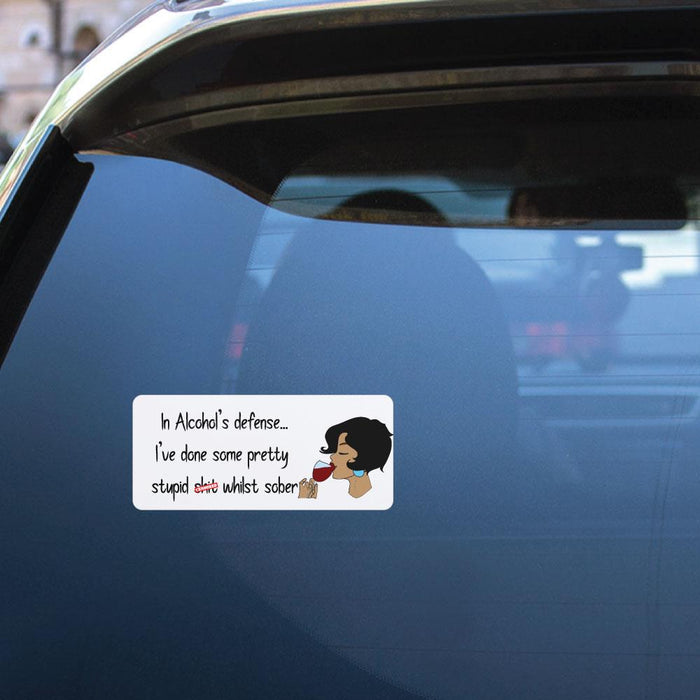 In Alcohols Defense Sticker Decal