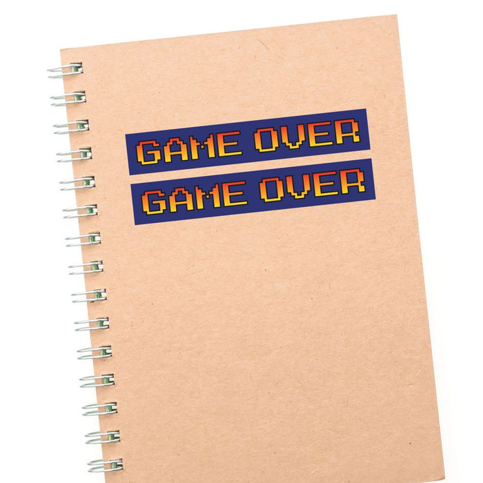 2X You Died Game Over Sticker Decal