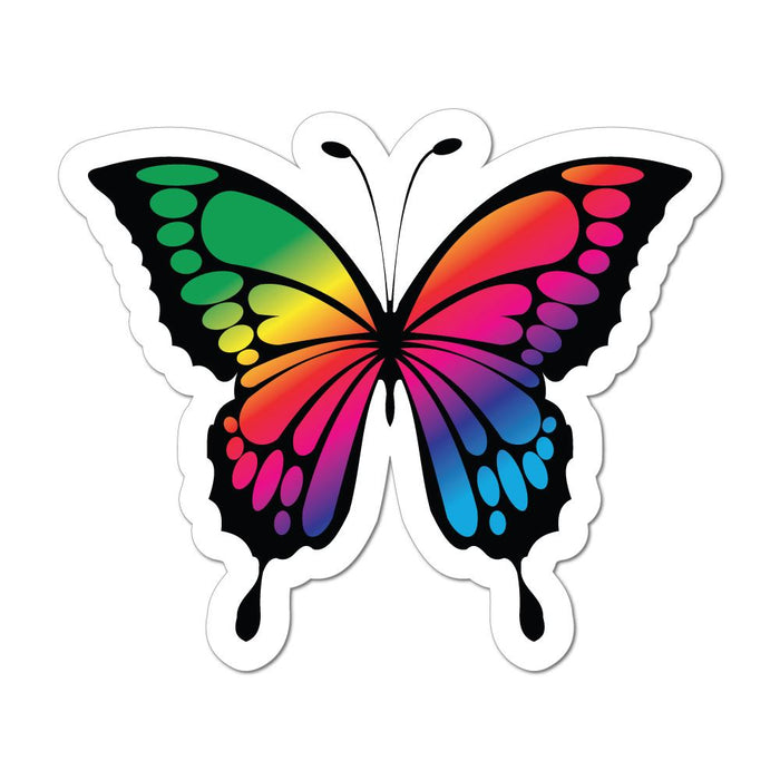 Butterfly Rainbow Cute Pretty Colourful  Car Sticker Decal