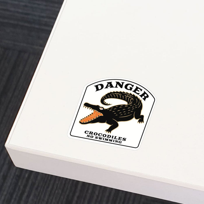 Danger Crocodiles No Swimming Sticker Decal