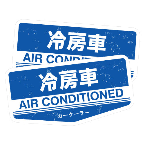 2X Air Conditioned Jdm Car Sticker Decal