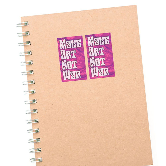 2X Make Art Not War Sticker Decal