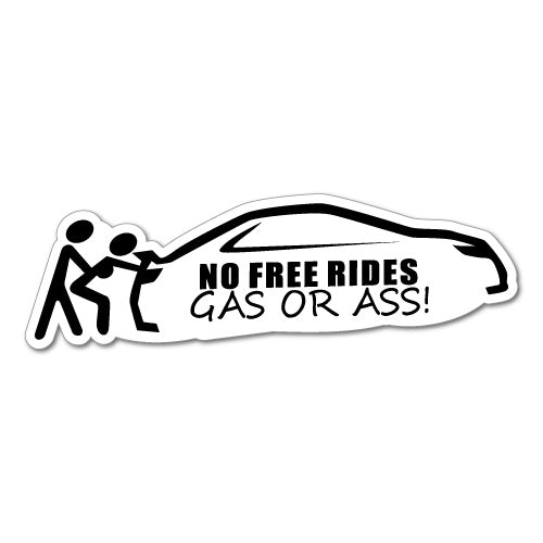 No Free Rides Edited No Free Rides Jdm Car Sticker | JDM Stickers - Sticker Collective