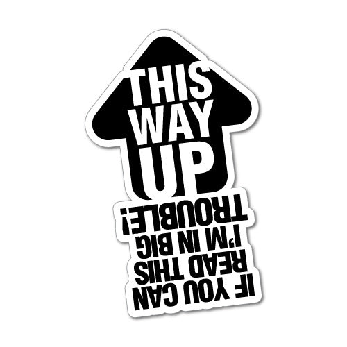 This Way Up Sign Jdm Sticker Decal