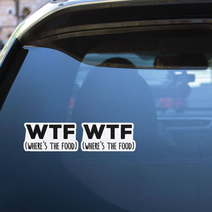 2X Wheres The Food Wtf Sticker Decal