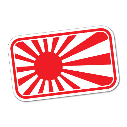 Rising Sun Framed Jdm Car Sticker Decal | JDM Stickers - Sticker Collective