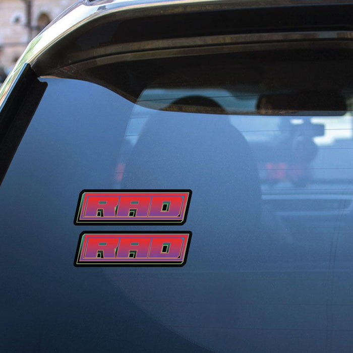 2X Rad Sign Sticker Decal