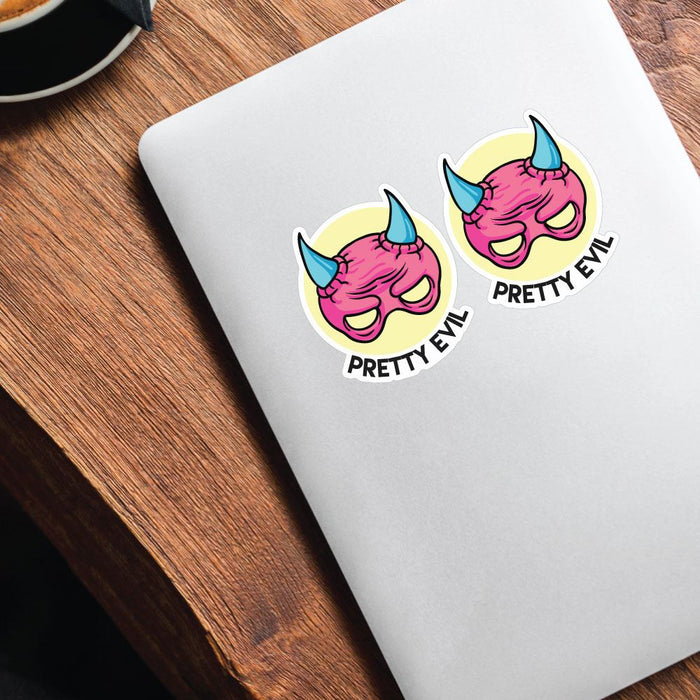 2X Pretty Evil Sticker Decal | Grunge Stickers - Sticker Collective