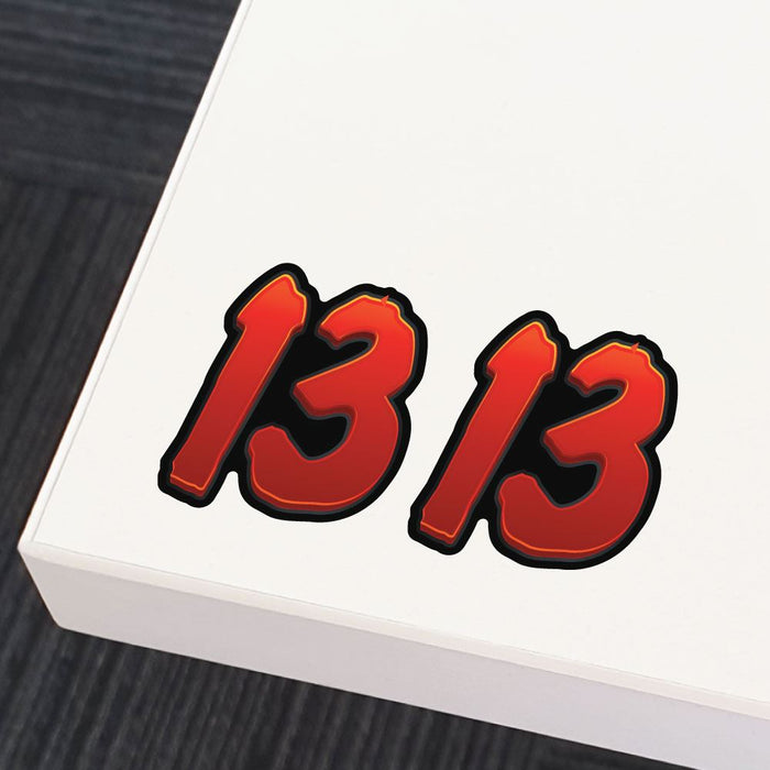 2X Evil Number 13 Sticker Decal