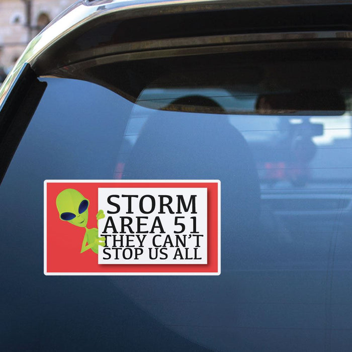 Storm Area 51 They Cannot Stop Us All Sticker Decal