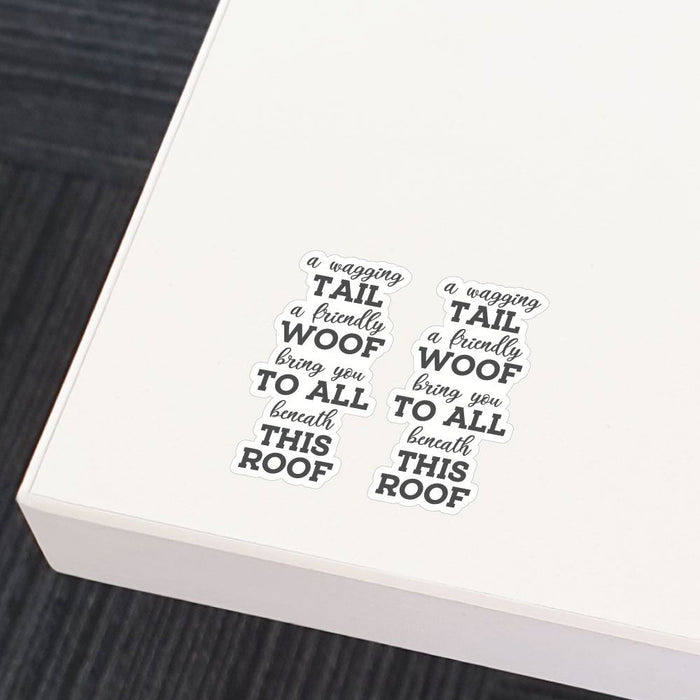 2X Friendly Woof Sticker Decal