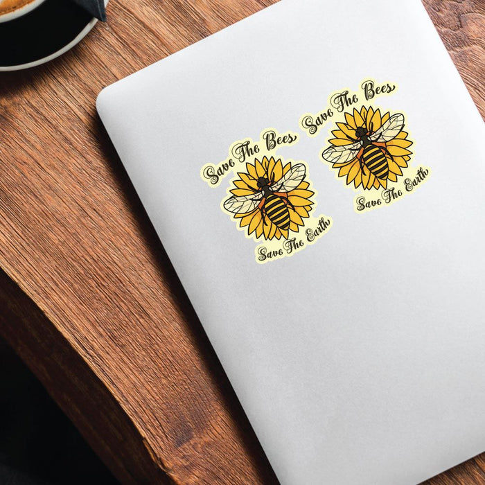 2X Save The Bees Save The Earth Sticker Decal