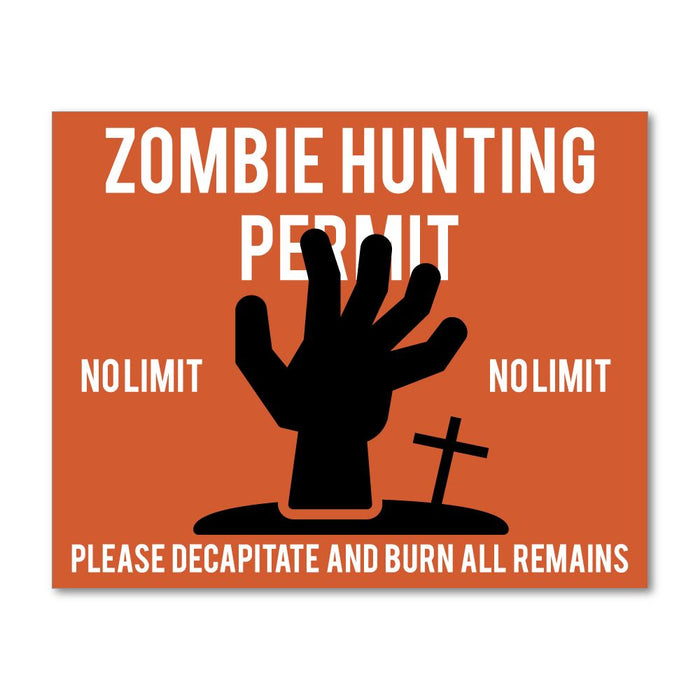 Zombie Hunting Sticker Decal