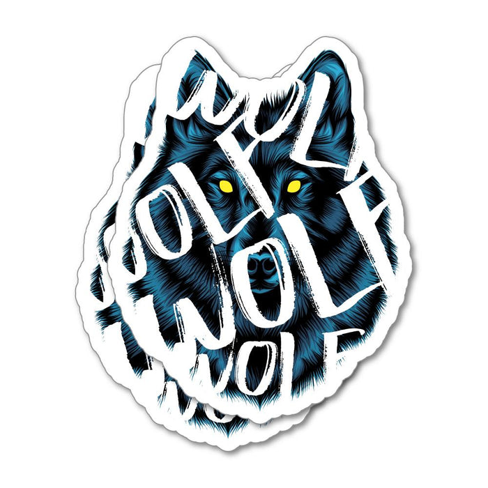 2X Wolf Sticker Decal
