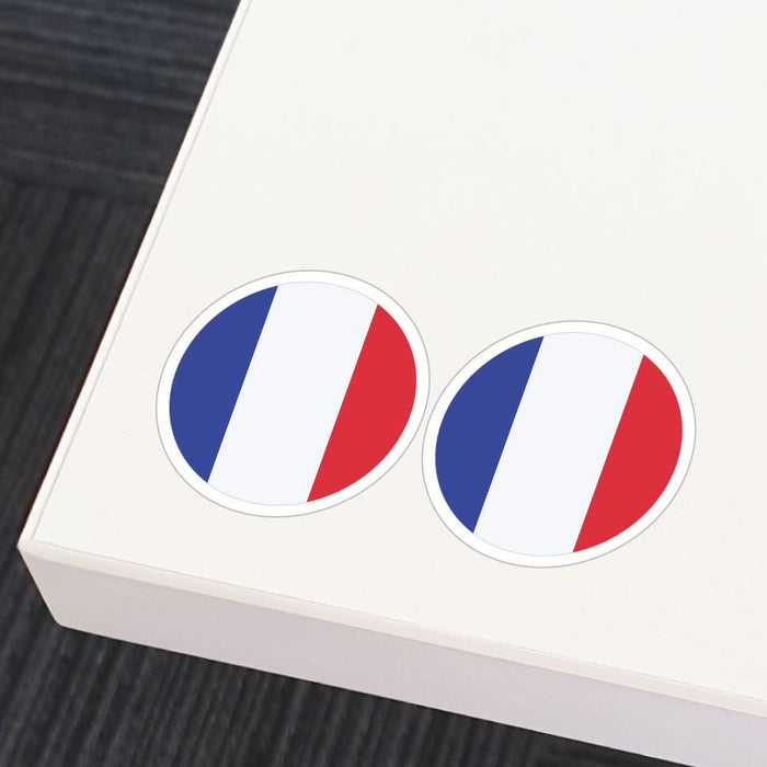 French Flag X2 Sticker Decal