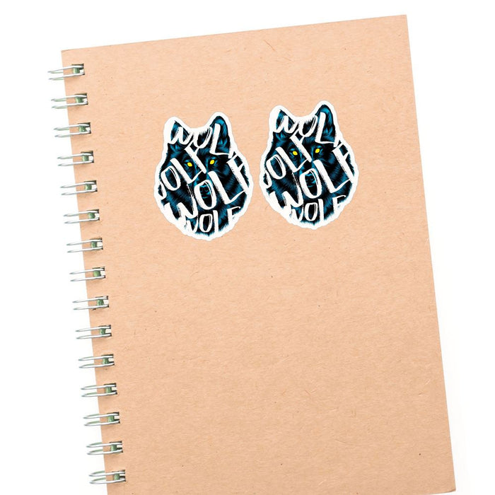 Stiker Wolves 2X Wolf Sticker Decal | Pets & Animals Stickers - Sticker Collective