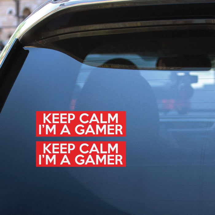 2X Keep Calm I Am A Gamer Sticker Decal