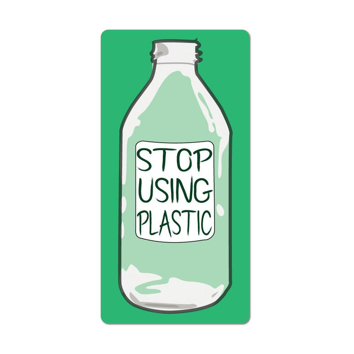 Stop Using Plastic Bottle Climate Change Recycle Green Planet Car Sticker Decal