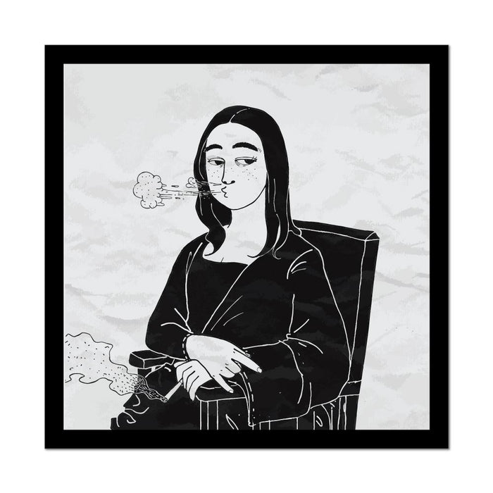 Mona Lisa Smoking Weed Art Car Sticker Decal