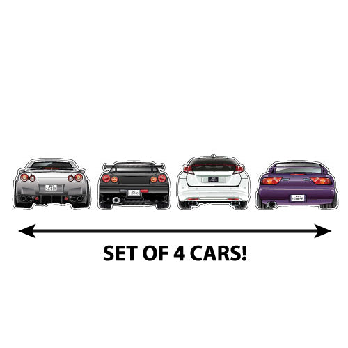 Mini Car Garage Set B Sticker Decal