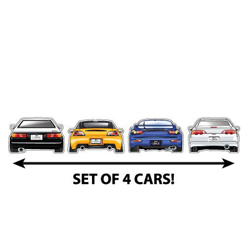 Mini Car Garage Set D Sticker Decal | JDM Stickers - Sticker Collective