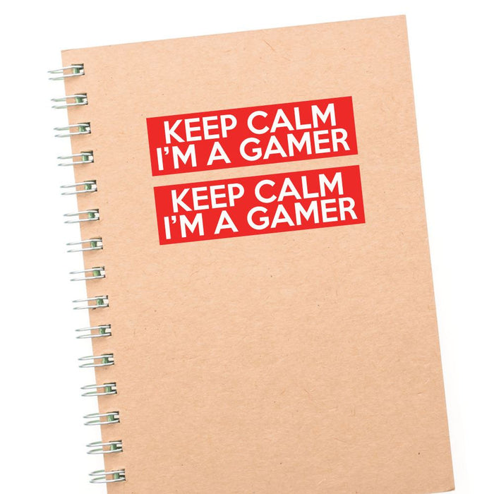 2X Keep Calm I Am A Gamer Sticker Decal