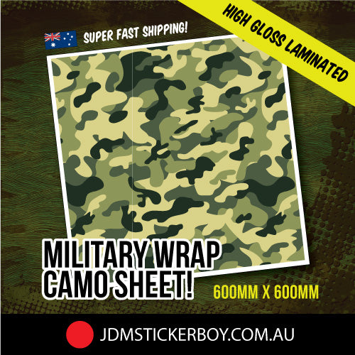 Military Wrap Camo Green 3 600Mm X 600Mm Stickerbomb Wrap