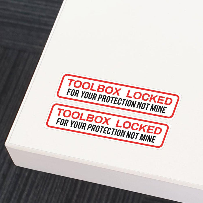 2X Toolbox Locked Protect Sticker Decal