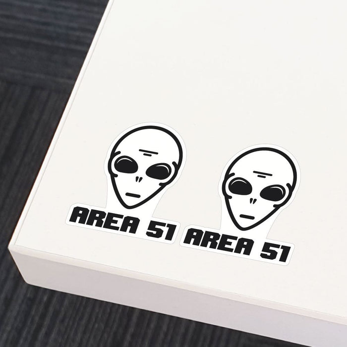 2X Area 51 Aliens Sticker Decal