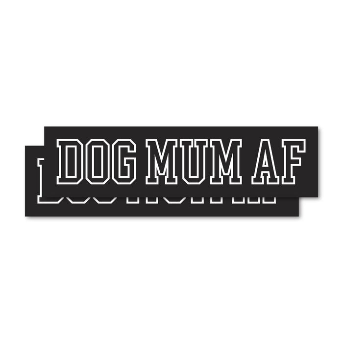2X Dog Mum Af Sticker Decal