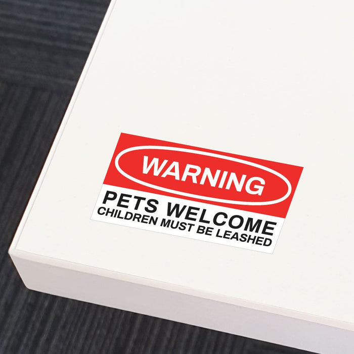 Pets Welcome Sticker Decal