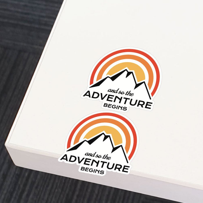 And So The Adventure Begins X2 Sticker Decal