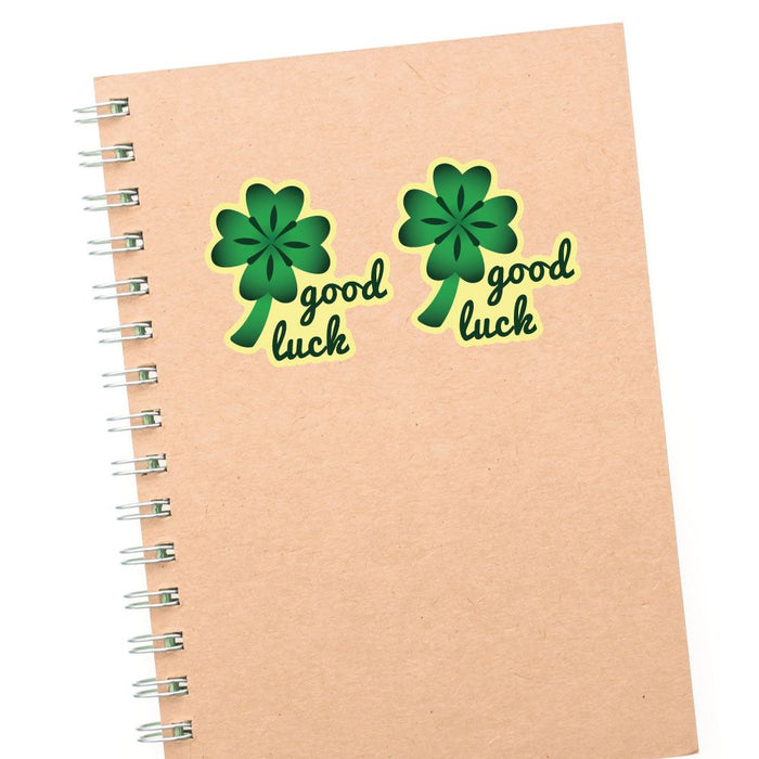 2X Good Luck Clover Sticker Decal